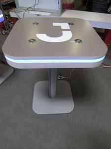 (2) MOD-1498 Charging Tables with Wireless Pads, Graphics, and RGB Programmable LED Lights