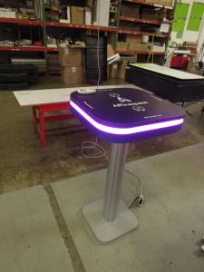 MOD-1462 Charging Table with Wireless Charging Pads, Vinyl Graphics, and Programmed RGB Lights